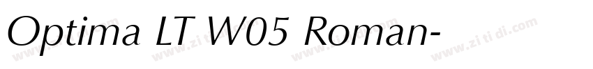 Optima LT W05 Roman字体转换